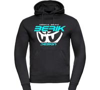 Berik The New Eye Sudadera con capucha, Azul oscuro/blanco, Talla XL