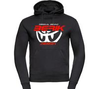 Berik The New Eye Sudadera con capucha, Negro/Blanco/Rojo, Talla M