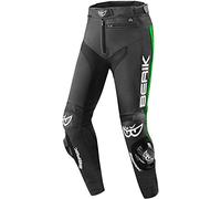 BERIK Track Pantaloni di pelle, nero/verde, 52
