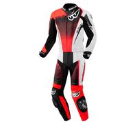 Berik XR-Ace Evo Traje de moto de cuero perforado de 2 piezas, negro-blanco-rojo, tamaño 52 para Hombres