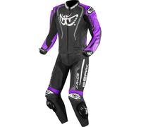 Berik Zakura Evo Mono de moto de piel de moto de 2 piezas perforado, negro/morado, Talla 56