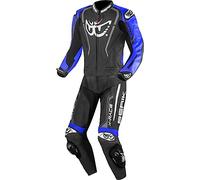 BERIK Zakura Evo tuta in pelle da moto in 2 pezzi traforata, nero/blu, 54