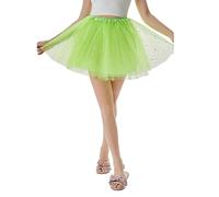 Berimaterry Faldas tutú para mujeres adultas, faldas de tul con lentejuelas y estrellas, falda de malla de 3 capas con forro, disfraz retro de los años 80 para mujer, falda de burbujas para disfraz de