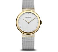Bering 10135-0105 Reloj de pulsera Clásico 35mm 3ATM Cuarzo Unisex Blanco Oro