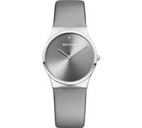 BERING Reloj Analógico Classic Collection para Mujer de Cuarzo con Correa en Cuero Satinado & Cristal de Zafiro 12130-609