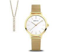 Bering 13434-334-GWP Set Golden Signature 34mm 3ATM Cuarzo Unisex Plata Oro