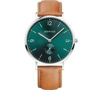 BERING Reloj Analógico para Hombres de Cuarzo japonés con Correa en Cuero 14040-508