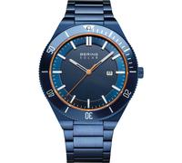BERING Reloj solar para hombre, colección solar, acero inoxidable y cristal de zafiro, 14443-797 - 10 ATM