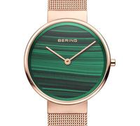 Bering 14531-368 Reloj de pulsera Mujeres Clásico 31mm Cuarzo Verde Oro rosa ...