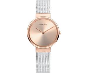 Bering 14531 Reloj de Cuarzo para Mujer con Caja de Acero Inoxidable de 31 mm y Esfera, Correa milanesa, Cristal de Zafiro y Resistencia al Agua de 5 ATM