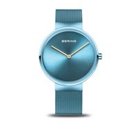 Bering 14539-388 - Reloj analógico de cuarzo con correa milanesa, azul, Vestido minimalista