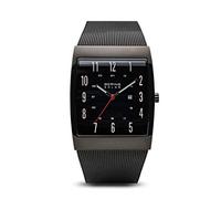 BERING Hombre Análoga Solar Reloj de pulsera de colección con Acero Inoxidable Pulsera de Cristal de Zafiro, Negro/Negro