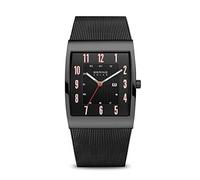 BERING Hombre Análoga Solar Reloj de pulsera de colección con Acero Inoxidable Pulsera de Cristal de Zafiro, Negro/Negro
