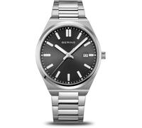 Bering 17639-702 Reloj de pulsera Clásico 39mm 5ATM Cuarzo Unisex Negro Plata