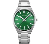 Bering 17639-708 Reloj de pulsera Clásico 39mm 5ATM Cuarzo Unisex Verde Plata