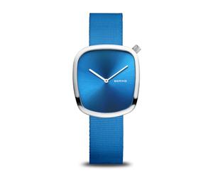 Bering 18034 Reloj de Cuarzo para Mujer con Caja de Acero Inoxidable de 34 mm y Esfera, Correa milanesa, Cristal de Zafiro y Resistencia al Agua de 3 ATM