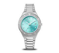 BERING 18936-707 Reloj de Cuarzo para Mujer de 36 mm con Caja de Acero Inoxidable Plateado, Esfera Azul, Brazalete y Detalles de Acero Inoxidable, Resistencia al Agua de 10 ATM