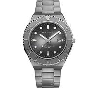 BERING 18940-777 Reloj de Cuarzo para Hombre con Caja de Acero Inoxidable de 43 mm con Acabado Gris, Esfera Gris, Brazalete y Detalles de Acero Inoxidable, Resistencia al Agua de 10 ATM