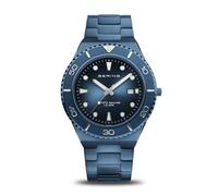 BERING 18940-797 Reloj de Cuarzo para Hombre con Caja de Acero Inoxidable de 43 mm con Acabado en Azul, Esfera Azul, Brazalete y Detalles de Acero Inoxidable, Resistencia al Agua de 10 ATM