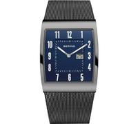 Bering 52033-227 - Reloj de Radio para Hombre, Acero Inoxidable y Cristal de Zafiro, 3 ATM
