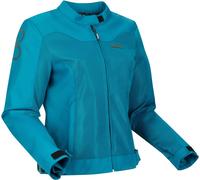 Bering Alias Mesh Chaqueta textil de moto para mujer, Azul, Talla 38
