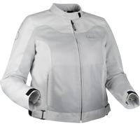 Bering Alias Mesh Queen Size Chaqueta textil de moto para mujer, Gris claro/azul, Talla 42