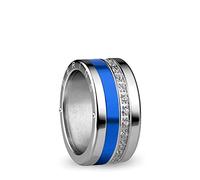 BERING Arctic Symphony Collection Amur Anillo para mujer de acero inoxidable con acabado en plateado brillante