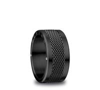 BERING Arve 6 Arctic Symphony Collection - Anillo para Hombre, color negro brillante, Acero inoxidable, Sin piedras preciosas