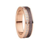 BERING Arctic Symphony Collection Donube 8 Anillo para mujer de acero inoxidable con acabado en tono oro rosa brillante