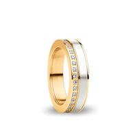 BERING Arctic Symphony Collection Douro 7 Anillo para mujer de acero inoxidable con acabado en tono oro rosa brillante