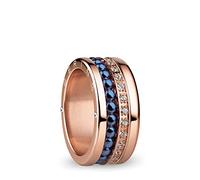 BERING Anillos combinados intercambiables para mujer en oro rosa y azul con el exclusivo sistema Twist & Change, Indus