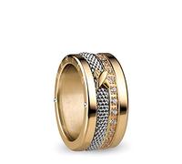 BERING Arctic Symphony Collection Mekong 8 Anillo para mujer de acero inoxidable con acabado en dorado brillante