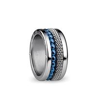 BERING Anillos combinados intercambiables para mujer en plata y azul con el exclusivo sistema Twist & Change, Mississippi