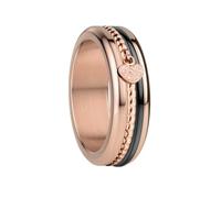 BERING Arctic Symphony Collection Moldova 7 Anillo para mujer de acero inoxidable con acabado en tono oro rosa brillante