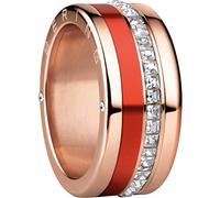 BERING Arctic Symphony Collection Murray 7 Anillo para mujer de acero inoxidable con acabado en tono oro rosa brillante