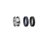 BERING Juego de anillos intercambiables para mujer en plata, negro y azul con el exclusivo sistema Twist & Change, Symphony-Set-B