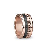 BERING Arctic Symphony Collection Tejo 7 Anillo para mujer de acero inoxidable con acabado en tono oro rosa brillante