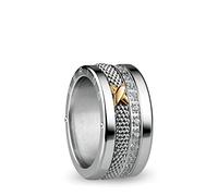BERING Arctic Symphony Collection Themse 10 Anillo para mujer de acero inoxidable con acabado en plateado brillante