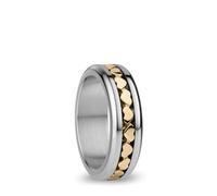BERING Arctic Symphony Collection Verdon 8 Anillo para mujer de acero inoxidable con acabado en plateado brillante