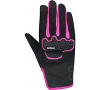 Bering Breeze Mesh Guantes de moto para mujer, negro/rosa, Talla 2XL