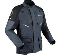 Bering Calgary chaqueta textil impermeable para motocicletas, negro/gris, Talla 4XL