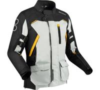 Bering Zephyr chaqueta textil impermeable para motocicletas, negro-gris, tamaño 4XL para Hombres