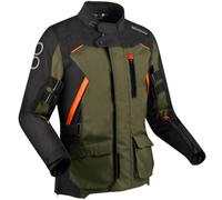 Bering Zephyr, chaqueta textil impermeable XXL male Negro/Verde Oscuro/Naranja
