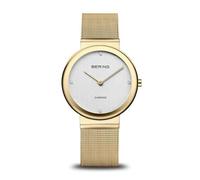 BERING Classic 10135-334 - Reloj de pulsera para mujer (4 diamantes, 35 mm), color dorado brillante