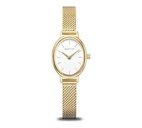 BERING Classic 11020-334 Milanaise - Reloj de pulsera para mujer, ovalado, color dorado y blanco