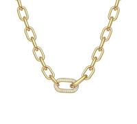 BERING Collar Arctic Pavé para mujer, acero inoxidable, circonitas, 45 cm, 45 Cm, Acero inoxidable Zirconia cúbica, Circonia cúbica