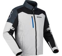 Bering Cronos Chaqueta impermeable Ripstop Motorcycle Textile, negro-gris, tamaño 3XL para Hombres