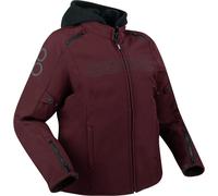 Bering Davis Queen Size impermeable Chaqueta textil de motocicleta para mujer, Rojo burdeos, Talla W-40