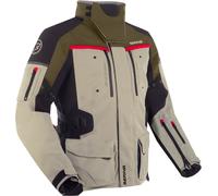 Bering Freeway chaqueta textil impermeable para motocicletas, beige, Talla 3XL