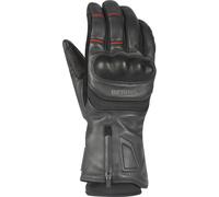 Bering Halifax Guantes de moto de invierno impermeables, negro-rojo, tamaño L para Hombres